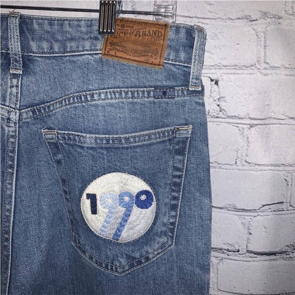 Lucky Brand 1990 Bridgette High Waist Embroidered Back Pocket Patch Retro Sz 29 - Picture 4 of 4